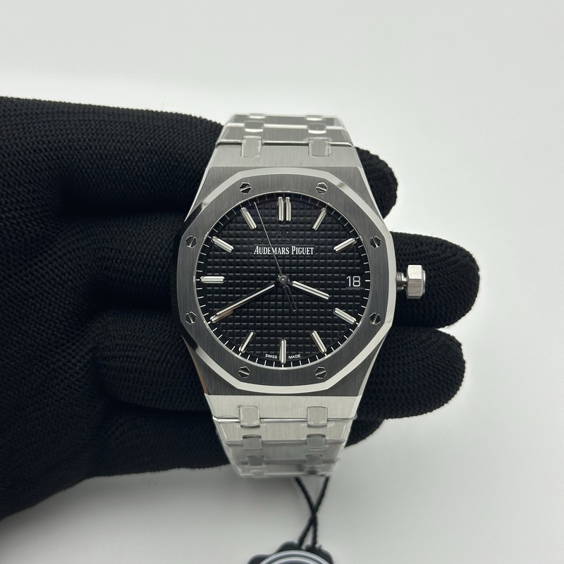 ZF공장 오데마피게 로얄오크 15500 블랙다이얼 브레이슬릿 Royal Oak 41mm 15500 SS/SS Black ZF V3 A4302 출고 전 실물 검수사진 2