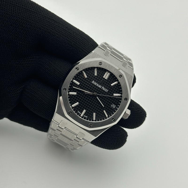 ZF공장 오데마피게 로얄오크 15500 블랙다이얼 브레이슬릿 Royal Oak 41mm 15500 SS/SS Black ZF V3 A4302 출고 전 실물 검수사진 5