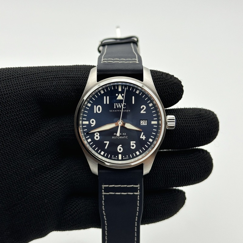 ZF공장 IWC 마크20 블루다이얼 블랙가죽스트랩Pilot Mark XX IW328203 ZF 1:1 Best Edition Blue Dial on Dark Blue Leather Strap A32111 출고 전 실물 검수사진 3