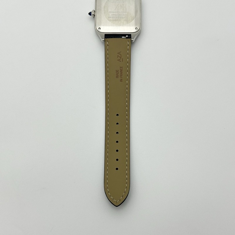 F1공장 까르띠에 산토스 뒤몽 43.5mm 실버다이얼 블루가죽스트랩 Santos Dumont 43.5mm SS F1F Best Edition Silver Dial on Blue Leather Strap Quartz 출고 전 실물 검수사진 10