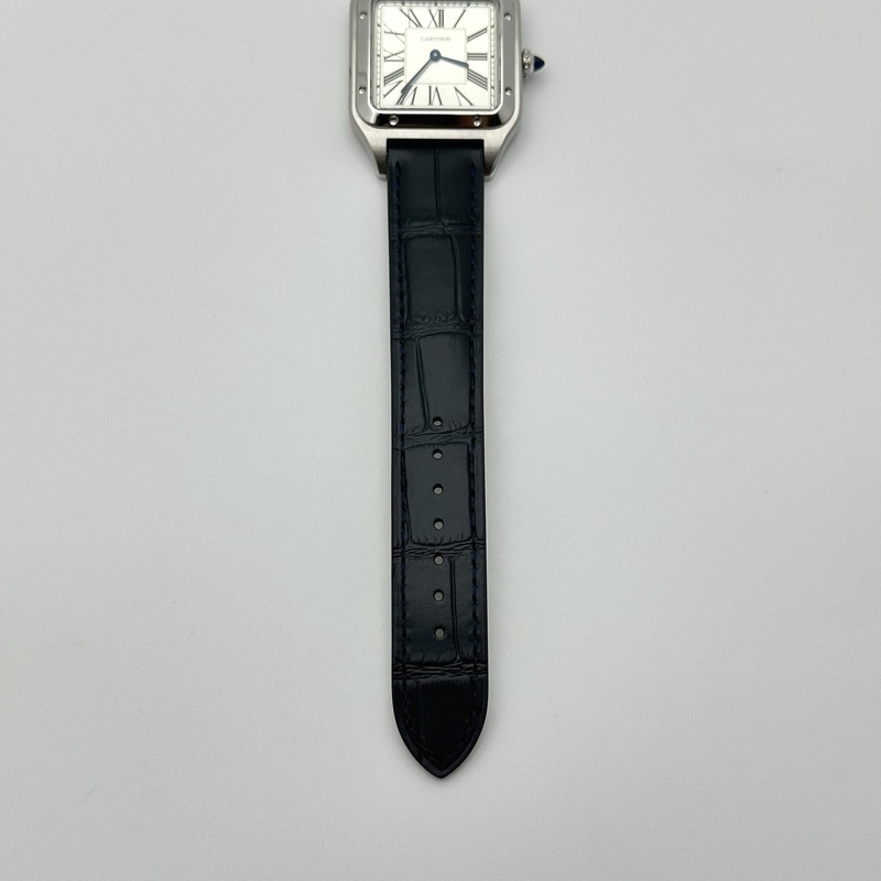 F1공장 까르띠에 산토스 뒤몽 43.5mm 실버다이얼 블루가죽스트랩 Santos Dumont 43.5mm SS F1F Best Edition Silver Dial on Blue Leather Strap Quartz 출고 전 실물 검수사진 11