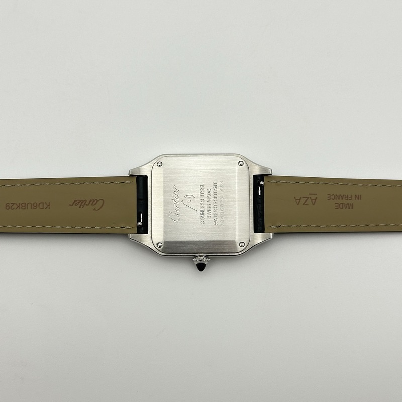 F1공장 까르띠에 산토스 뒤몽 43.5mm 실버다이얼 블루가죽스트랩 Santos Dumont 43.5mm SS F1F Best Edition Silver Dial on Blue Leather Strap Quartz 출고 전 실물 검수사진 12