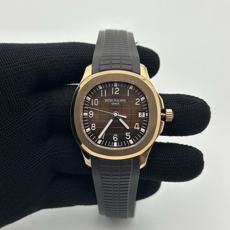 3K공장 아쿠아넛 로즈골드금통 브라운다이얼 러버스트랩  Aquanaut Ref.5167 RG/RU Brown/Num 3KF V3 A330 출고 전 실물 검수사진 1