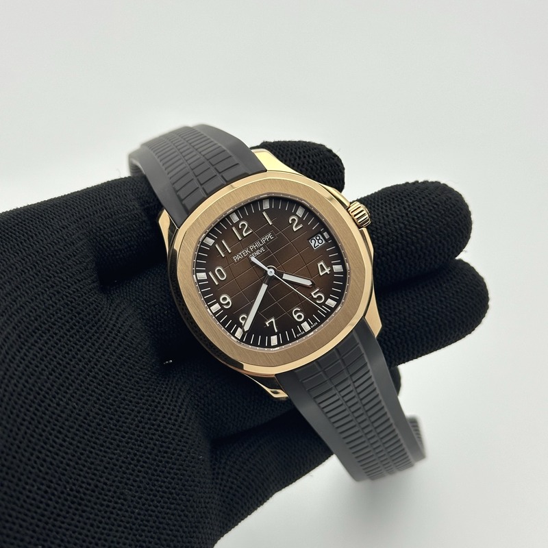 3K공장 아쿠아넛 로즈골드금통 브라운다이얼 러버스트랩  Aquanaut Ref.5167 RG/RU Brown/Num 3KF V3 A330 출고 전 실물 검수사진 4