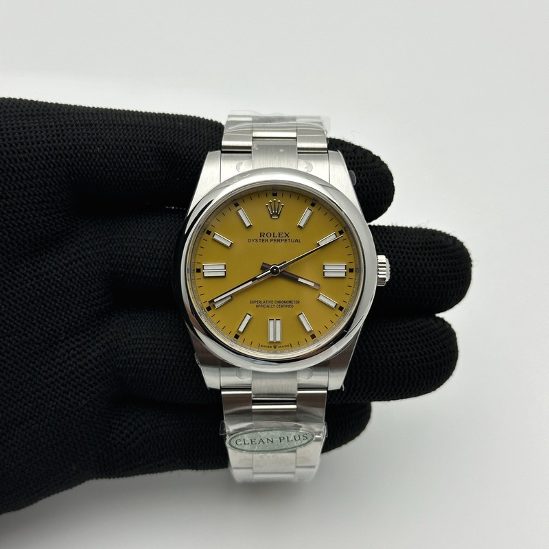 CLEAN공장 롤렉스 오이스터퍼페츄얼 41 옐로우다이얼 브레이슬릿 클린공장 Oyster Perpetual 124300 41mm Clean 1:1 Best Edition 904L Steel Yellow Dial VR3230 출고 전 실물 검수사진 1