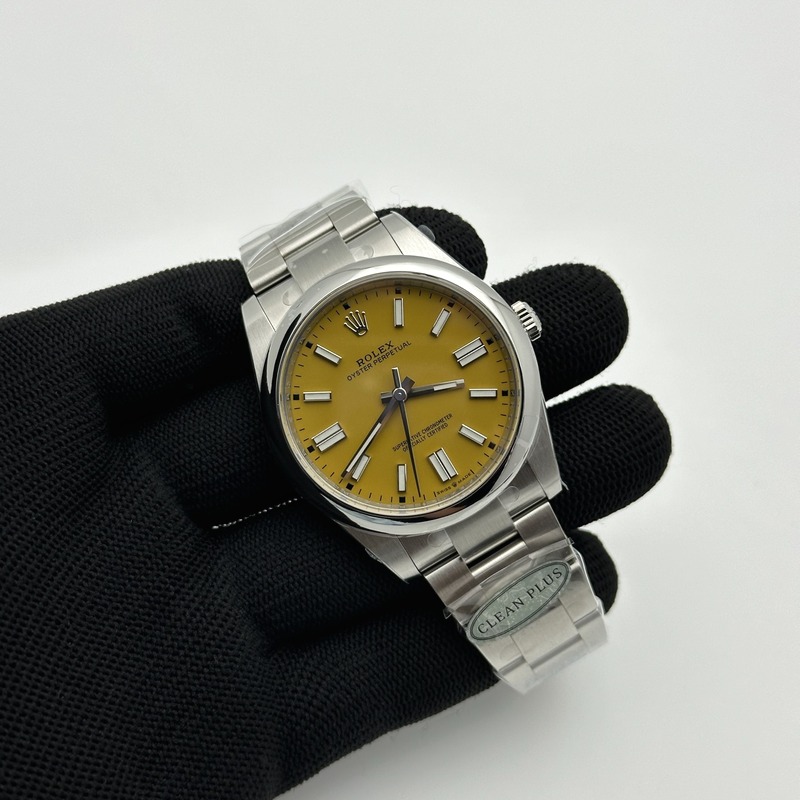 CLEAN공장 롤렉스 오이스터퍼페츄얼 41 옐로우다이얼 브레이슬릿 클린공장 Oyster Perpetual 124300 41mm Clean 1:1 Best Edition 904L Steel Yellow Dial VR3230 출고 전 실물 검수사진 2