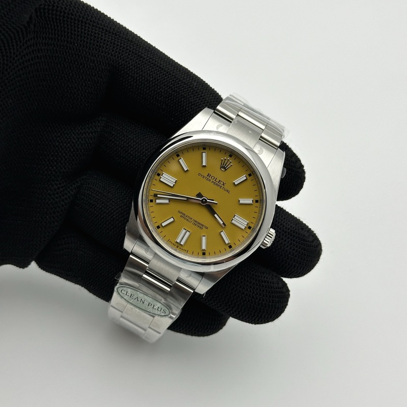 CLEAN공장 롤렉스 오이스터퍼페츄얼 41 옐로우다이얼 브레이슬릿 클린공장 Oyster Perpetual 124300 41mm Clean 1:1 Best Edition 904L Steel Yellow Dial VR3230 출고 전 실물 검수사진 3