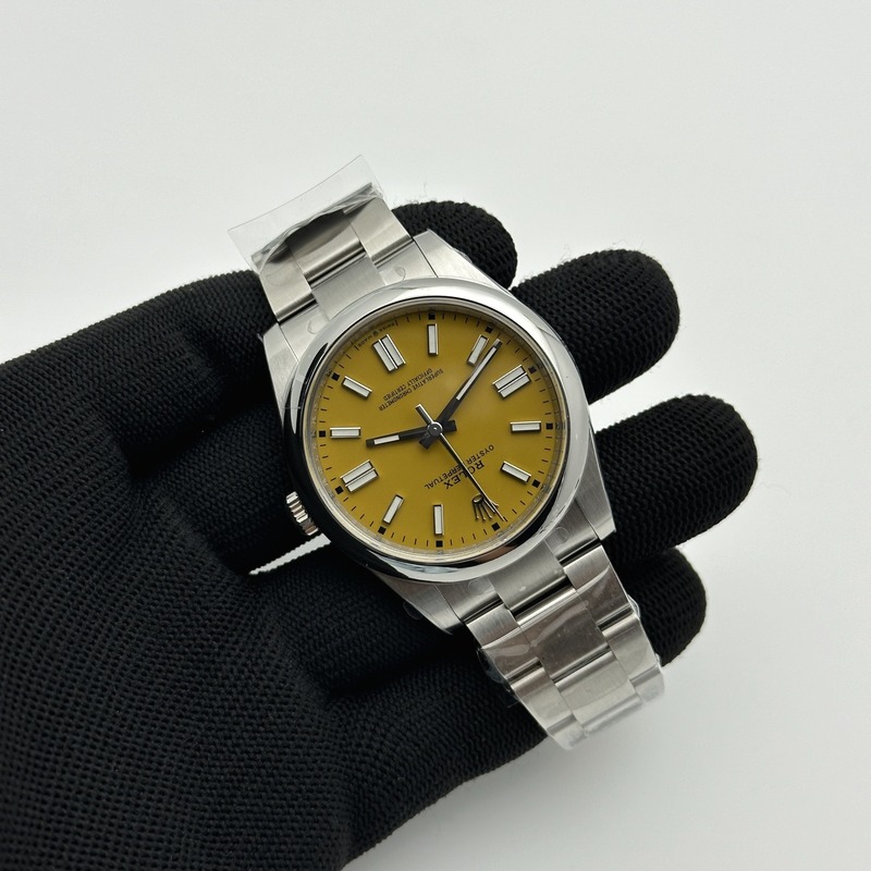 CLEAN공장 롤렉스 오이스터퍼페츄얼 41 옐로우다이얼 브레이슬릿 클린공장 Oyster Perpetual 124300 41mm Clean 1:1 Best Edition 904L Steel Yellow Dial VR3230 출고 전 실물 검수사진 4