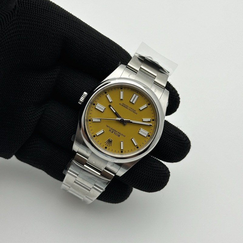 CLEAN공장 롤렉스 오이스터퍼페츄얼 41 옐로우다이얼 브레이슬릿 클린공장 Oyster Perpetual 124300 41mm Clean 1:1 Best Edition 904L Steel Yellow Dial VR3230 출고 전 실물 검수사진 5