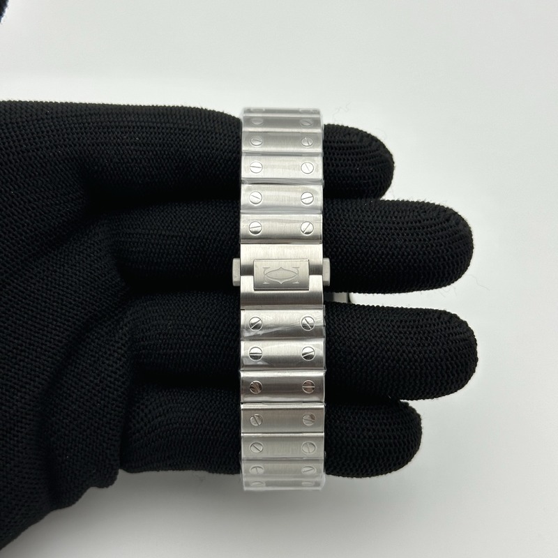 BV공장 까르띠에 산토스 2018 미디움 스틸 화이트다이얼 스마트링크브레이슬릿 Santos De Cartier 35mm SS/SS Wht BVF MY9039 출고 전 실물 검수사진 6