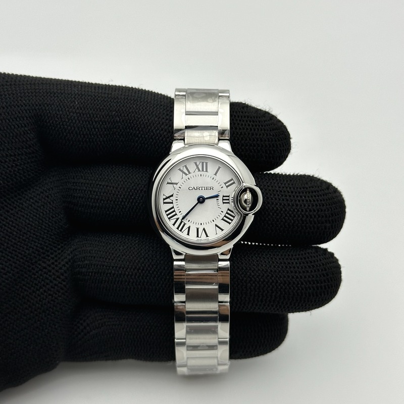 AF공장 까르띠에 발롱블루 28mm 화이트다이얼 브레이슬릿 Ballon Bleu Ladies 28mm SS AF 1:1 Best Edition White Dial Bezel on SS Bracelet Ronda Quartz 출고 전 실물 검수사진 1