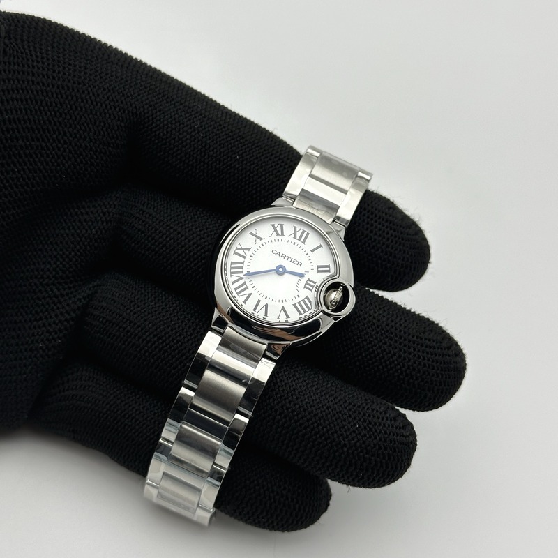 AF공장 까르띠에 발롱블루 28mm 화이트다이얼 브레이슬릿 Ballon Bleu Ladies 28mm SS AF 1:1 Best Edition White Dial Bezel on SS Bracelet Ronda Quartz 출고 전 실물 검수사진 3