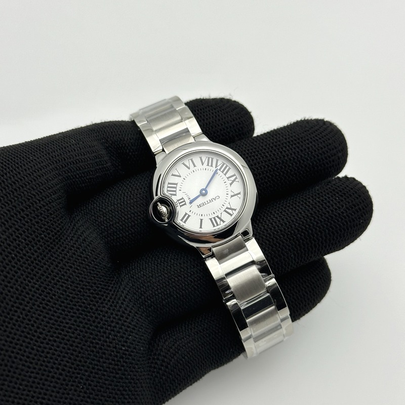 AF공장 까르띠에 발롱블루 28mm 화이트다이얼 브레이슬릿 Ballon Bleu Ladies 28mm SS AF 1:1 Best Edition White Dial Bezel on SS Bracelet Ronda Quartz 출고 전 실물 검수사진 4
