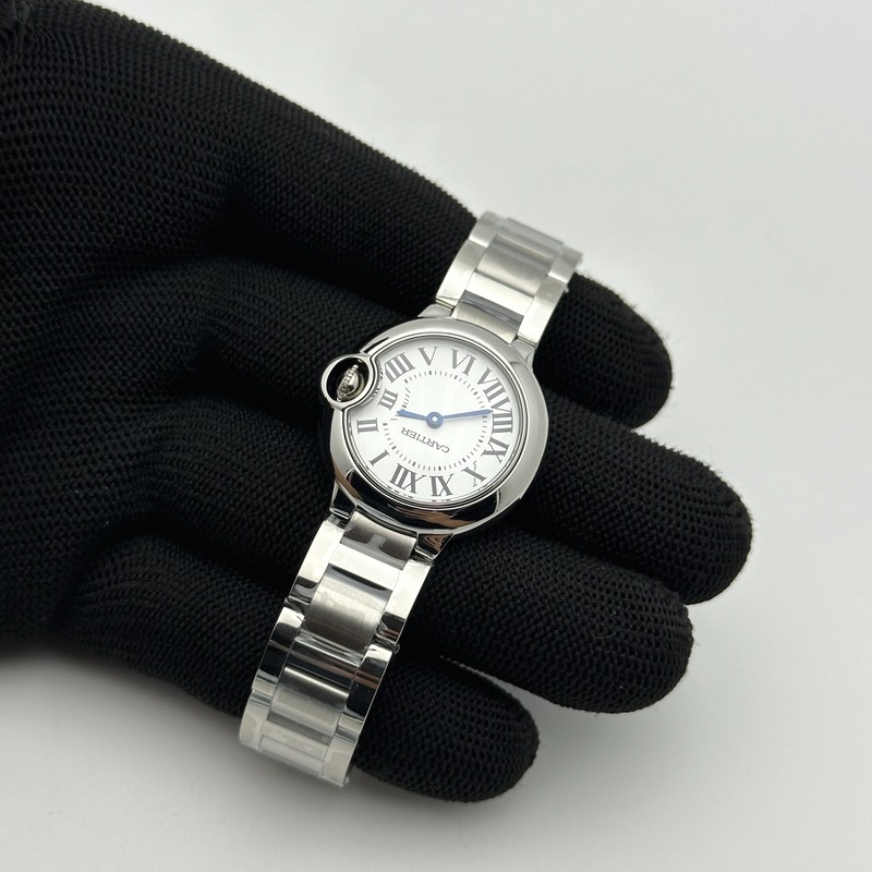 AF공장 까르띠에 발롱블루 28mm 화이트다이얼 브레이슬릿 Ballon Bleu Ladies 28mm SS AF 1:1 Best Edition White Dial Bezel on SS Bracelet Ronda Quartz 출고 전 실물 검수사진 5