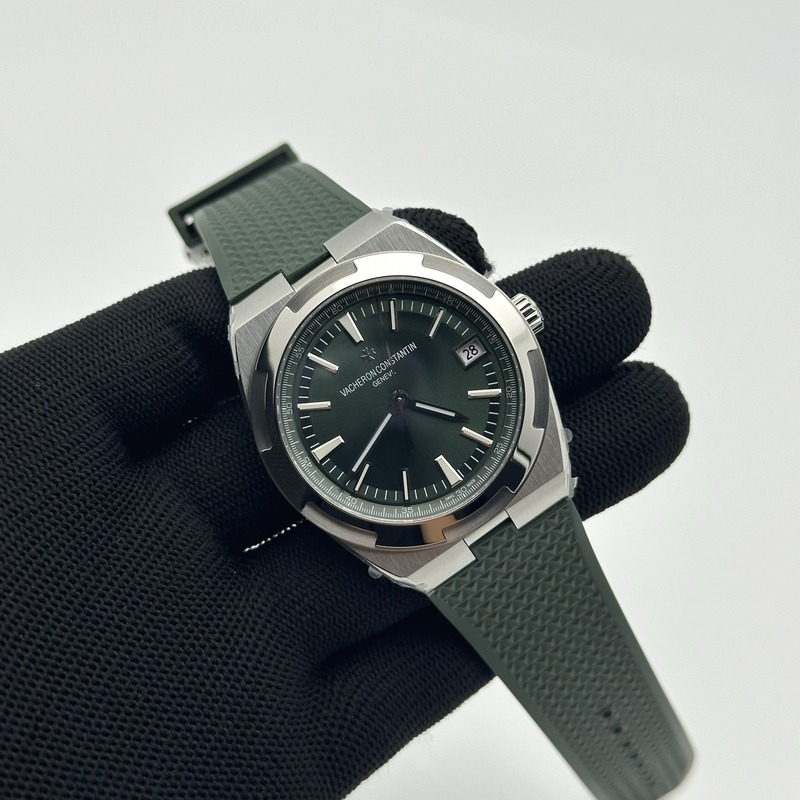8F공장 바쉐론콘스탄틴 오버시즈 4500V 스틸 그린다이얼 러버스트랩 Overseas 4500V SS 8F 1:1 Best Edition Green Dial on Green Rubber Strap A5100 출고 전 실물 검수사진 4