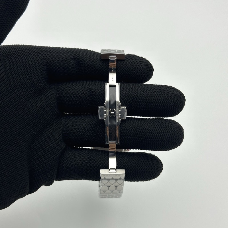 BV공장 불가리 세르펜티 세두토리 스틸 다이아몬드베젤 블랙다이얼 브레이슬릿 Serpenti Seduttori SS BVF 1:1 Best Edition Black Dial Diamonds Bezel on SS Bracelet ETA Quartz 출고 전 실물 검수사진 7