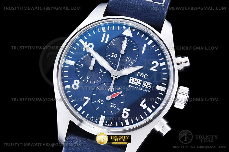 APS공장 IWC 파일럿 크로노그래프 388101 블루다이얼 블루가죽스트랩 Pilot Chrono IW388101 SS/LE Blue APSF SA69385