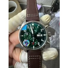 APS공장 IWC 파일럿 크로노그래프 388101 그린다이얼 브라운가죽스트랩