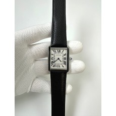 국내배송!! AF공장 까르띠에 탱크솔로 27MM 스틸 화이트다이얼 블랙소가죽스트랩 (고유번호 AF2)