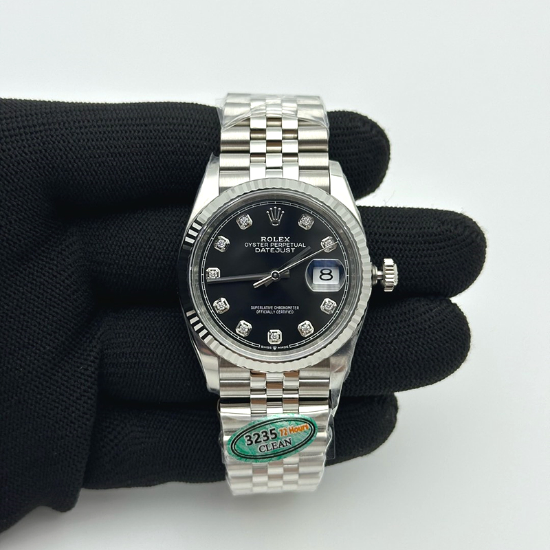 국내배송!! Clean공장 롤렉스 데이저스트 36 스틸 블랙다이얼 텐포인트인덱스 플루티드베젤 쥬빌레브레이슬릿 (고유번호 c20)