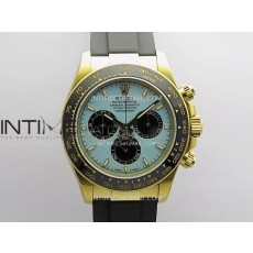CLEAN공장 롤렉스 데이토나 옐로우골드금통 티파니다이얼 블랙서브다이얼 러버스트랩 텅스텐 Daytona 126518 Gain Weight Clean Plus 1:1 Best Edition Tiffany Turquoise Blue Dial On Oysterflex Rubber Strap DD4131 클린플러스