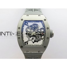 ZF공장 리차드밀 RM055 티타늄 스켈레톤다이얼 그레이러버스트랩 RM055 Titanium Carbide ZF 1:1 Best Edition Skeleton Dial On Gray Shark Rubber Strap RMUL2 Super Clone